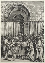 Joachim's Offering Rejected by the High Priest, c. 1504-1505. Creator: Albrecht Dürer (German, 1471-1528).