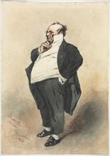 Joseph Prudhomme Standing, 1868. Creator: Henry Bonaventure Monnier (French, 1805-1877).