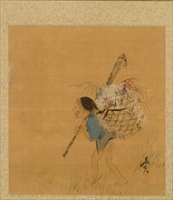 Leaf from Album of Seasonal Themes: Tea Jar and Cups, 1847. Creator: Shibata Zeshin (Japanese, 1807-1891).