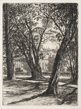 Kensington Gardens (The Small Plate), 1859. Creator: Francis Seymour Haden (British, 1818-1910).