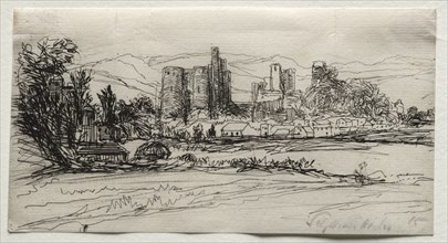 Kidwelly Castle, 1859. Creator: Francis Seymour Haden (British, 1818-1910).