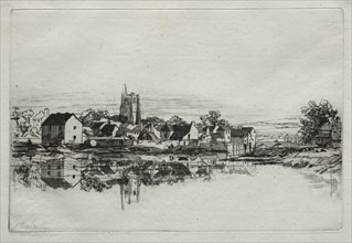 Kidwelly Town, 1859. Creator: Francis Seymour Haden (British, 1818-1910).