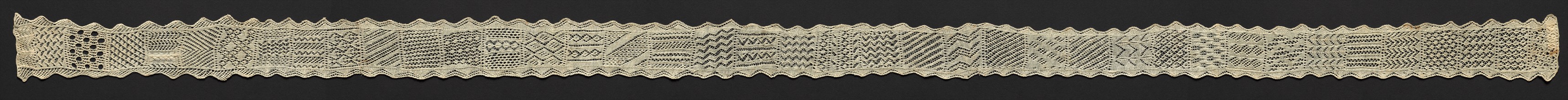 Knitted Lace Sampler, 19th century. Creator: Unknown.