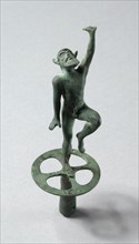 Kottabos Element of a Dancing Satyr, 470-450 BC. Creator: Unknown.