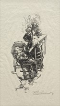 La femme au berceau. Creator: Auguste Louis Lepère (French, 1849-1918).