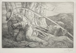 La Mort et le Bûcheron (5th Plate). Creator: Alphonse Legros (French, 1837-1911).
