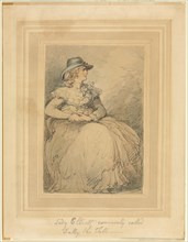Lady Elliott, Commonly Called Dolly The Tall, 1775/1827. Creator: Thomas Rowlandson (British, 1756-1827).