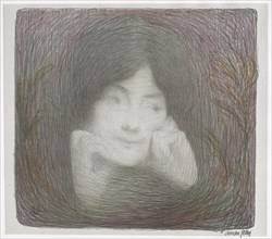 LAlbum destampes de la Galerie Vollard: Mlle. Mornéo de la Comédie-Française, 1897. Creator: Edmond François Aman-Jean (French, 1858-1936).