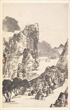 Landscape after Mi Fu, 1788. Creator: Min Zhen (Chinese, 1730-after 1788).