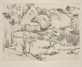 Landscape Album in Various Styles: Scenery of Mt. Changbai after Huang Gongwang, 1684. Creator: Zha Shibiao (Chinese, 1615-1698).