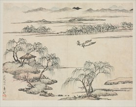 Landscape Album in Various Styles: The Stream of Wuling, 1684. Creator: Zha Shibiao (Chinese, 1615-1698).
