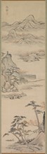 Landscape with Boaters, late 18th-early 19th century. Creator: Kenkado Kimura (Japanese, 1736-1802).