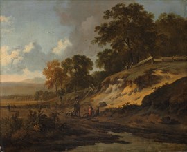 Landscape with Hunters, c. 1660-1680. Creator: Jan Wijnants (Dutch, 1635-1684).