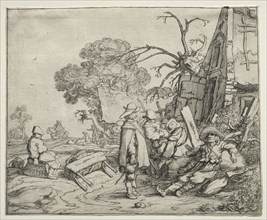 Landscape with Soldiers, 1626. Creator: Pieter Molyn (Dutch, 1595-1661).