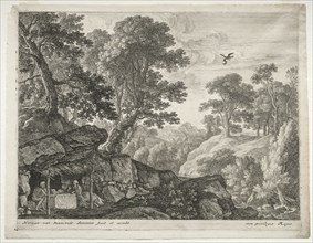 Landscape with Sts. Paul and Anthony. Creator: Herman van Swanevelt (Dutch, c. 1600-1655).