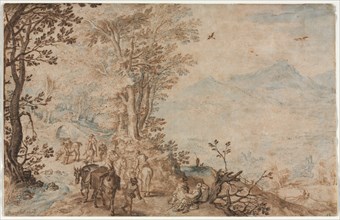 Landscape with Travelers, 1605. Creator: Jan Brueghel (Flemish, 1568-1625).