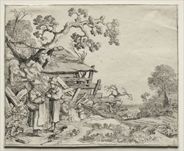 Landscape with Two Peasants Conversing, 1626. Creator: Pieter Molyn (Dutch, 1595-1661).