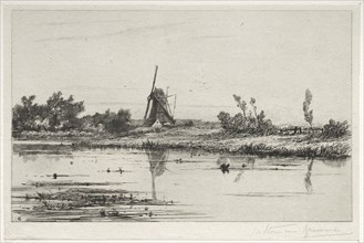 Le bord au Gein. Creator: Charles Nicolas Storm van 's-Gravesande (Dutch, 1841-1924).