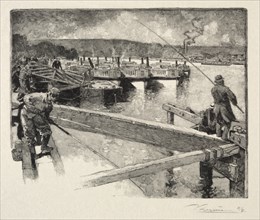Le garage des bateaux-omnibus. Creator: Auguste Louis Lepère (French, 1849-1918).