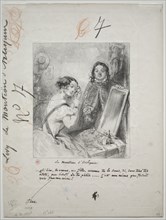 Le Manteau dArlequin: Eh bien ! Tu verra, ma fille..., 1852. Creator: Paul Gavarni (French, 1804-1866).