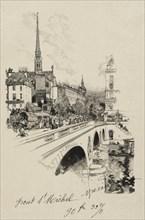 Le Pont St. Michel. Creator: Auguste Louis Lepère (French, 1849-1918).