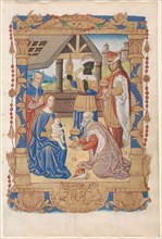 Leaf from a Book of Hours: Adoration of the Magi (recto), c. 1510. Creator: Unknown.