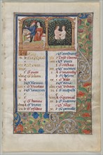 Leaf from a Book of Hours: Calendar Page for May (recto) and Calendar Page for June..., c. 1510. Creator: Unknown.