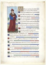 Leaf from a Book of Hours: King David, c. 1500. Creator: Jean Bourdichon (French, c. 1457-1521), circle of.