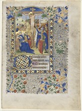 Leaf from a Book of Hours: The Crucifixion (Hours of the Cross), c. 1435. Creator: Unknown.