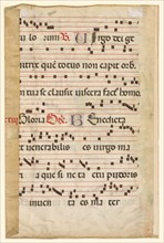 Leaf from a Gradual with Music (verso), c. 1420-1450. Creator: Unknown.