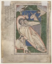 Leaf from a Psalter: Nativity (verso), early 1200s. Creator: Unknown.