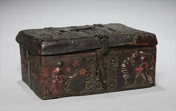 Leather Casket with Scenes of Courtly Love, c. 1350-1400. Creator: Unknown.