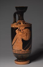 Lekythos, c. 490 BC. Creator: Painter of Goluchow 37 (Greek, -530--450), attributed to ; Berlin Painter (Ancient Greek, -540--445), attributed to.