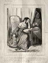 Les Actrices: Le Rôle, 1843. Creator: Paul Gavarni (French, 1804-1866).