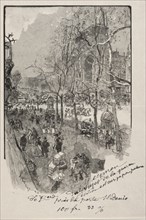 Les Boulevards, près de la Porte St. Denis . Creator: Auguste Louis Lepère (French, 1849-1918).
