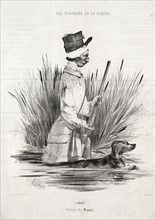 Les Plaisirs de la chasse: LArrêt, 1842. Creator: Alade Joseph Lorentz (French, 1813-after 1858).