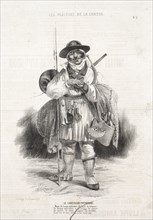 Les Plaisirs de la chasse: Le Chasseur prévoyant, 1842. Creator: Alade Joseph Lorentz (French, 1813-after 1858).