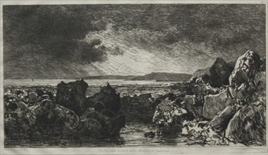 Les roches noires près Trouville. Creator: Maxime Lalanne (French, 1827-1886).