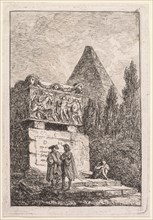Les Soirées de Rome: Le Sarcophage, 1763-1764. Creator: Hubert Robert (French, 1733-1808).