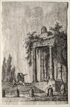 Les Soirées de Rome: The Stairs, 1763. Creator: Hubert Robert (French, 1733-1808).
