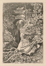 Liber Studiorum: Plate 10, The Devil's Bridge, Cardinganshire, 1838. Creator: John Sell Cotman (British, 1782-1842).