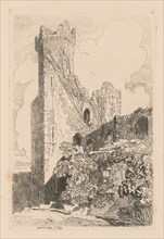 Liber Studiorum: Plate 32, Caernarvon Castle, N. Wales, 1838. Creator: John Sell Cotman (British, 1782-1842).
