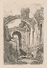 Liber Studiorum: Plate 33, Conway Castle, N. Wales, 1838. Creator: John Sell Cotman (British, 1782-1842).