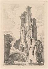 Liber Studiorum: Plate 34, Llanathony Abbey, Monmouthshire, 1838. Creator: John Sell Cotman (British, 1782-1842).