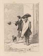 Liber Studiorum: Plate 45, French Beggars, 1838. Creator: John Sell Cotman (British, 1782-1842).