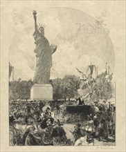Liberty Enlightening the World, Offered to the City of Paris by the Americans, 1885. Creator: Publiished in Le Monde Illustre, May 30, 1885; Tony Beltrand (French, 1847-1902); Eugène Dété (French), an...
