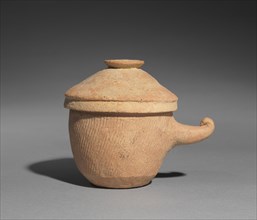 Lidded Jar with Horn Handle, 400s-500s. Creator: Unknown.