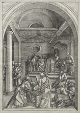 Life of the Virgin: Christ Among the Doctors, 1504-1505. Creator: Albrecht Dürer (German, 1471-1528).