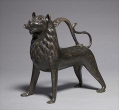 Lion Aquamanile, 1200-1250. Creator: Unknown.