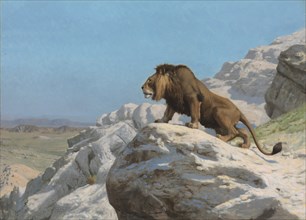 Lion on the Watch, c. 1885. Creator: Jean-Léon Gérôme (French, 1824-1904).